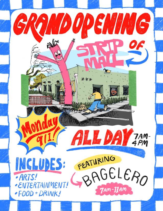 GRAND OPENING OF STRIP MALL COFFEE