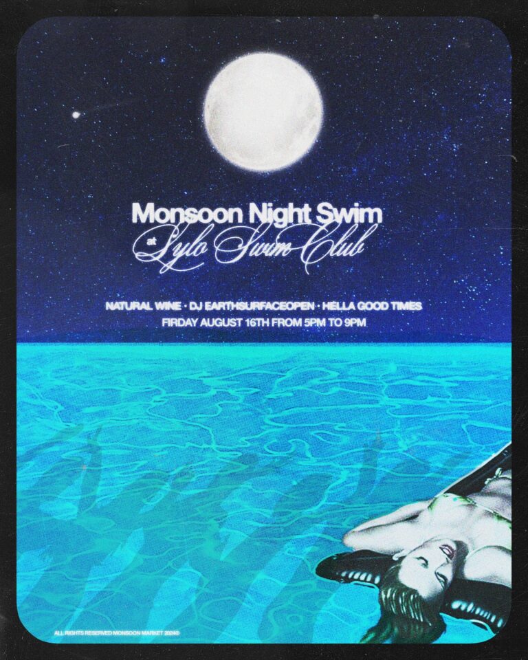 Night Swim pool party with Monsoon Market at Lylo Swim Club
