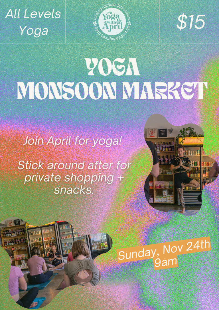 Monsoon Market Yoga in shop – November 2024